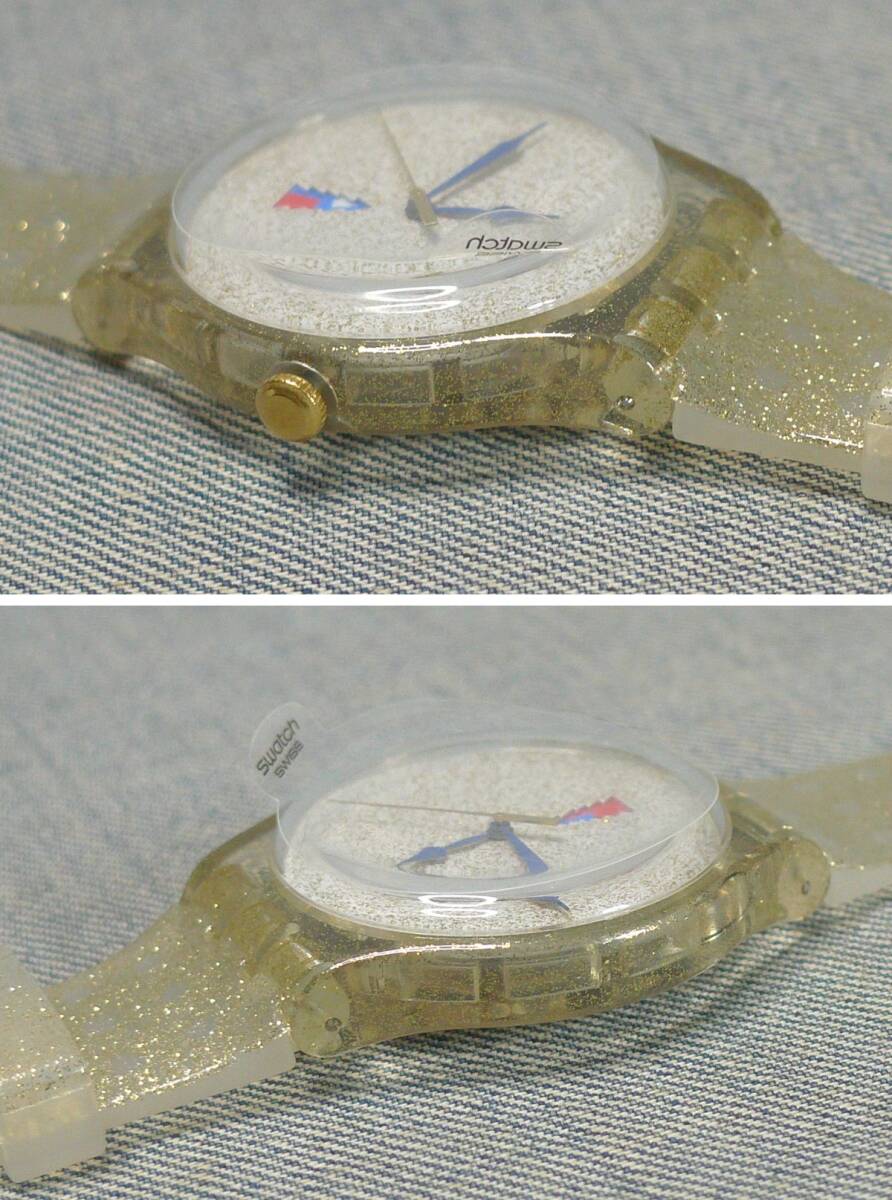 n5553●swatch HOLIDAY TWIST クリスマス 2014 シーズンスペシャルモデル SUOZ709S 限定 New Gent スウォッチ ホリデー ツイスト 腕時計_画像5