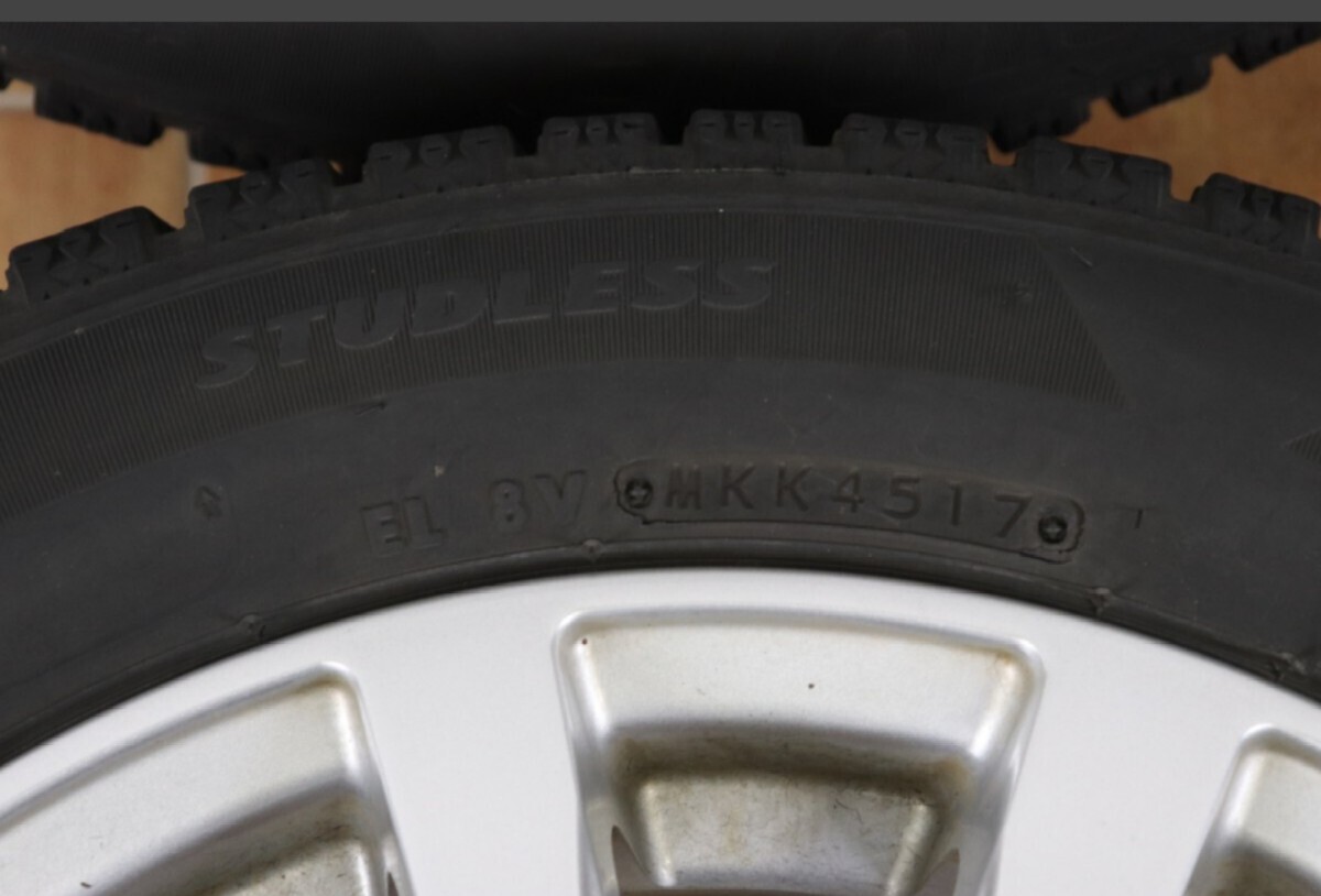 【4個口発送】BRIDGESTONE BLIZZAK VRX2 165/65R14 ブリヂストン タイヤスタッドレス 14インチ アルミホイール _ZJP_C0813-J018、4本_画像5