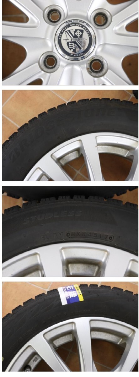 【4個口発送】BRIDGESTONE BLIZZAK VRX2 165/65R14 ブリヂストン タイヤスタッドレス 14インチ アルミホイール _ZJP_C0813-J018、4本_画像10