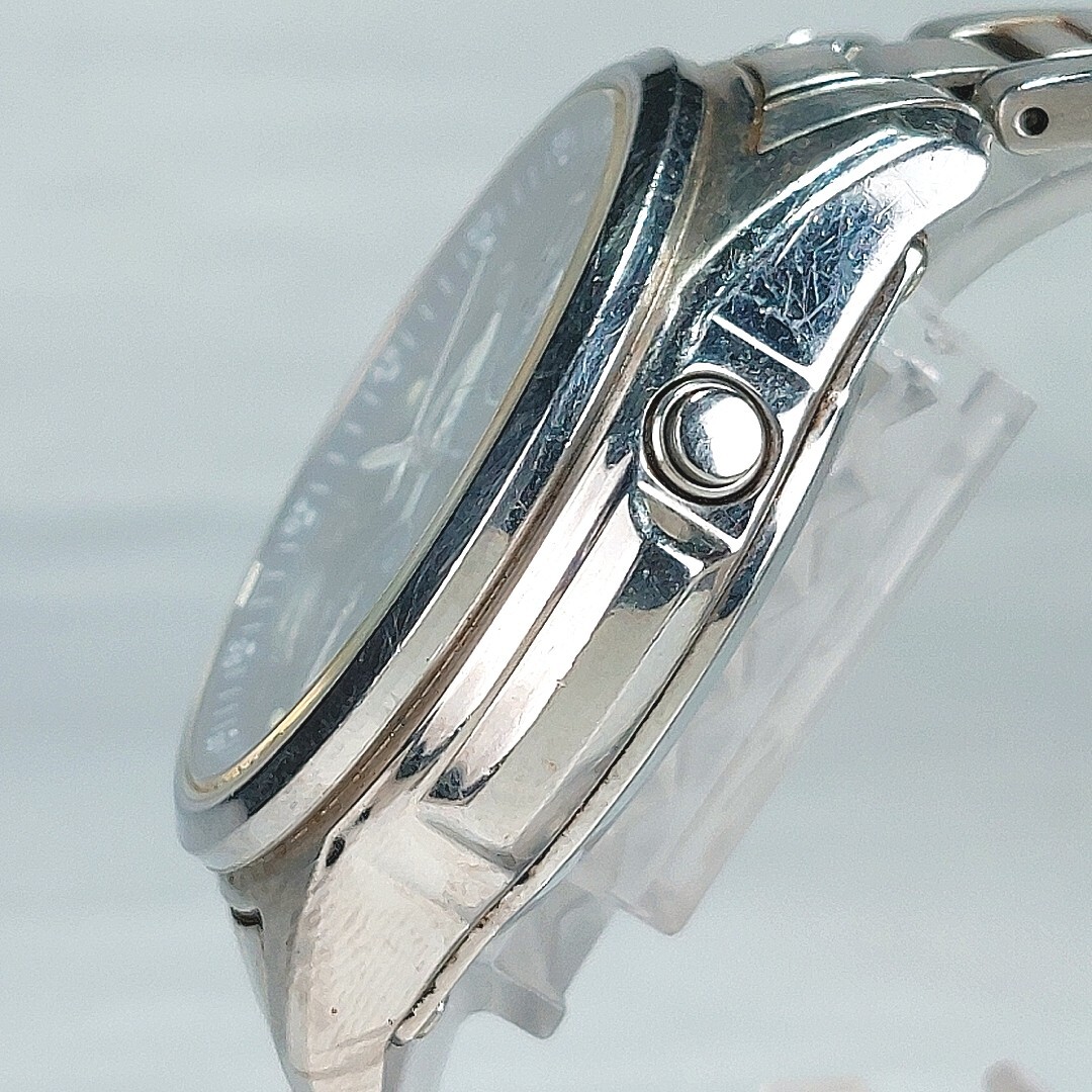 CASIO カシオ LINEAGE リニエージ 腕時計 LIW-500 電波ソーラー アナデジ ウェーブセプター ラウンド ネイビー コレクション 動作確認済み_画像4