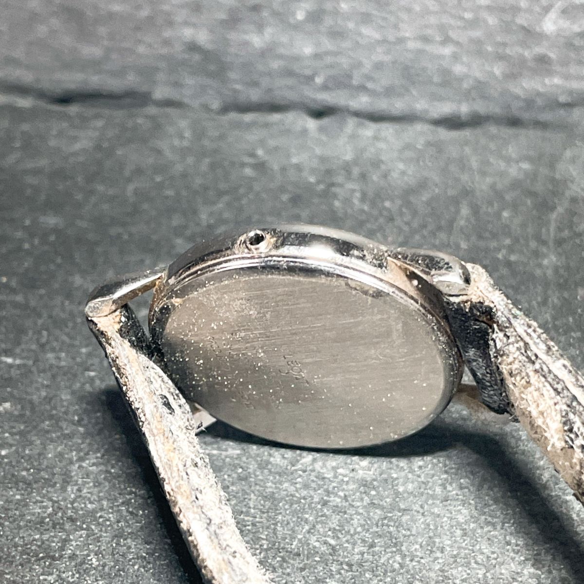 腕時計 アナログ クオーツ 3針 スモールセコンド ホワイト文字盤 レザーバンド ブラック ステンレススチール ユニセックス 男女兼用_画像6