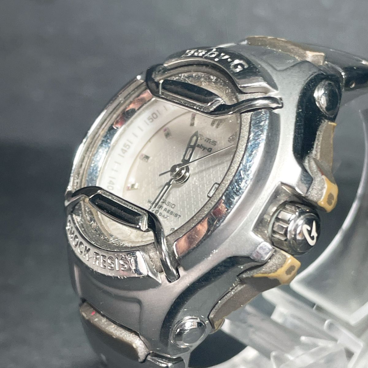 美品 CASIO カシオ Baby-G ベビージー G-ms ジーミズ MSG-550LV 腕時計 アナログ クオーツ 3針 カレンダー 新品電池交換済み 動作確認済み_画像3