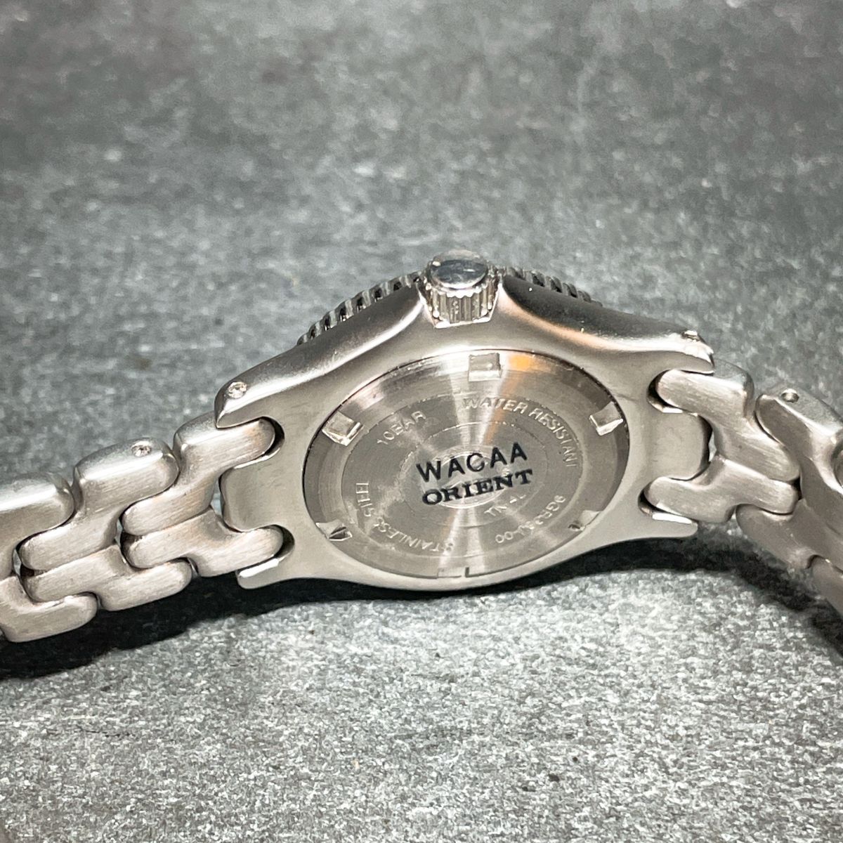 新品 TENSON 9GB38J-00 腕時計 アナログ クオーツ 3針 ブラック文字盤 メタルバンド シルバー ラウンド ステンレススチール レディース_画像6