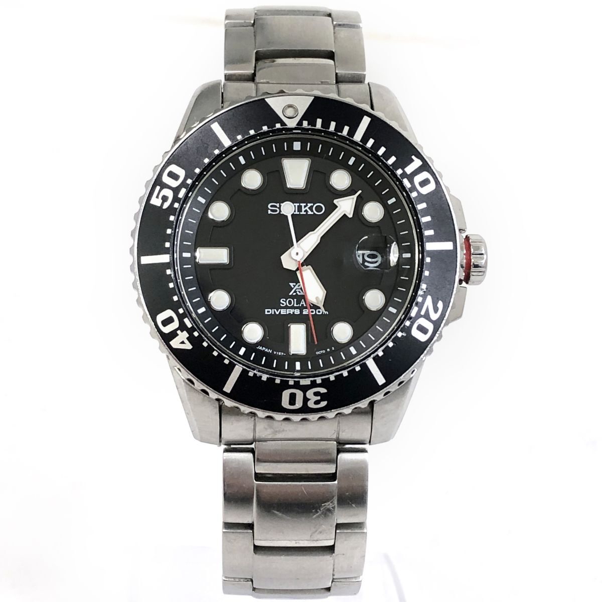 SEIKO セイコー PROSPEX プロスペックス ダイバーズ 腕時計 SBDJ017 V157-0BT0 ソーラー ダイバースキューバ カレンダー 動作確認済み_画像2