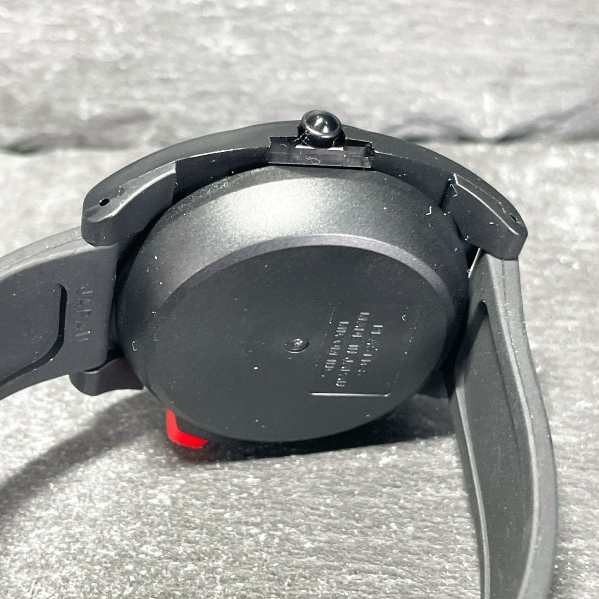 新品 Micom マイコム 腕時警 腕時計 アナログ クオーツ 3針 警報サイレン付き腕時計 防犯 ラバーバンド ラウンド ブラック ユニセックス_画像6