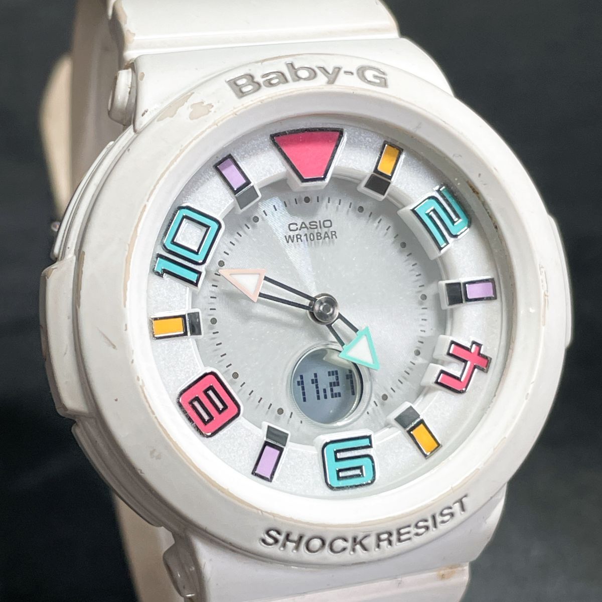 美品 CASIO カシオ Baby-G ベビージー Tripper トリッパー マルチバンド6 BGA-1601-7BJF 腕時計 アナデジ 電波ソーラー 動作確認済み_画像2