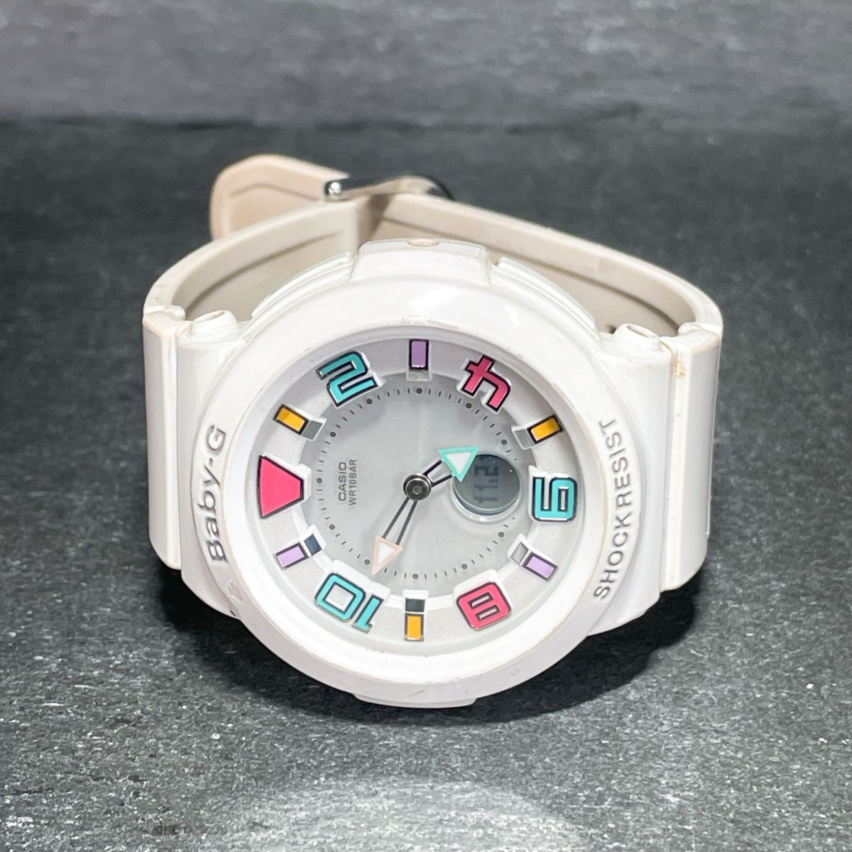 美品 CASIO カシオ Baby-G ベビージー Tripper トリッパー マルチバンド6 BGA-1601-7BJF 腕時計 アナデジ 電波ソーラー 動作確認済み_画像4
