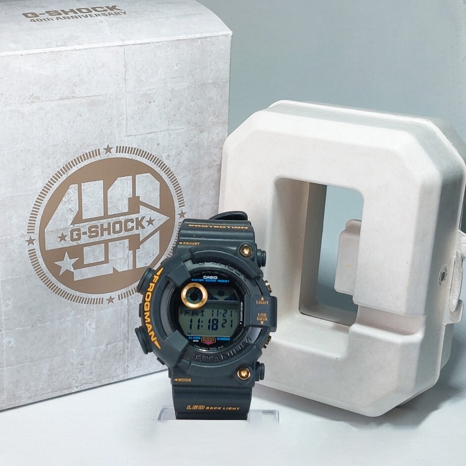 超美品 30周年復刻モデル CASIO カシオ G-SHOCK ジーショック FROGMAN フロッグマン MASTER OF G 腕時計 GW-8230B-9AJR ソーラー 動作OK_画像8