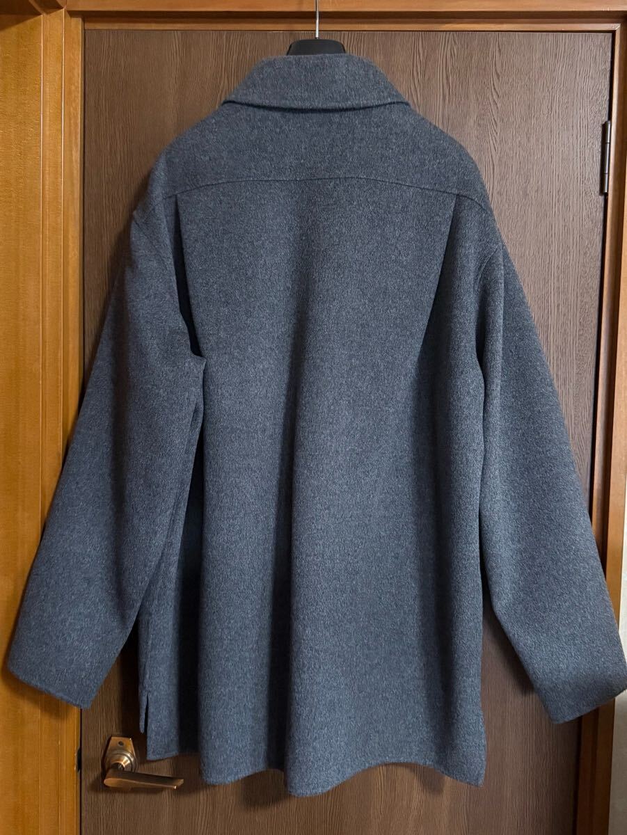 新品48%off Acne Studios メルトン コート メランジ ブルゾン シャツ ジャケット 長袖 アウター size 46 S アクネ ストゥディオズ メンズ_画像3