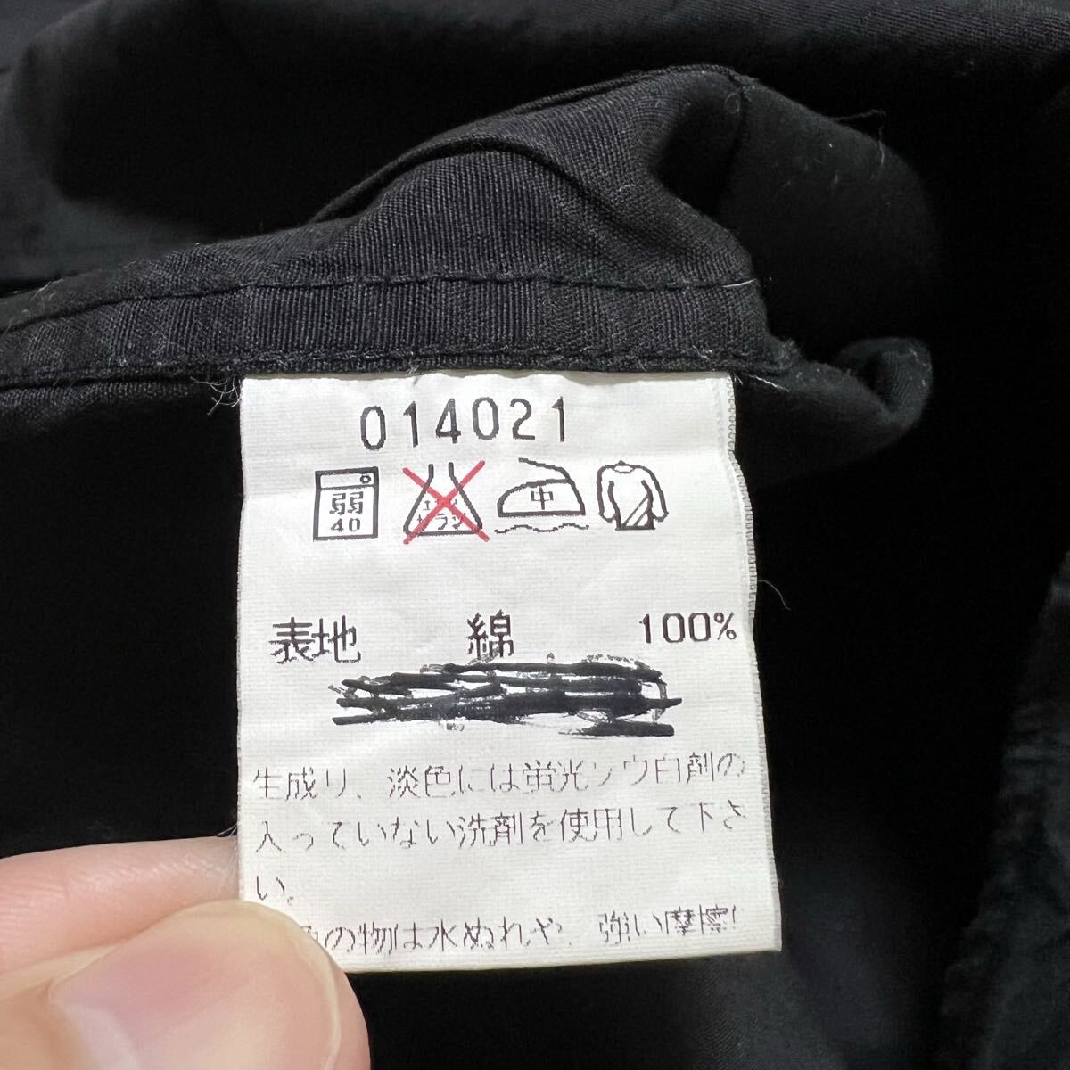 ★送料360円★レア agnes b. HOMME アニエスベー オム 長袖シャツ 黒 ブラック コンチョボタン メンズ 綿100% コットン サイズ3 R-8329_画像5