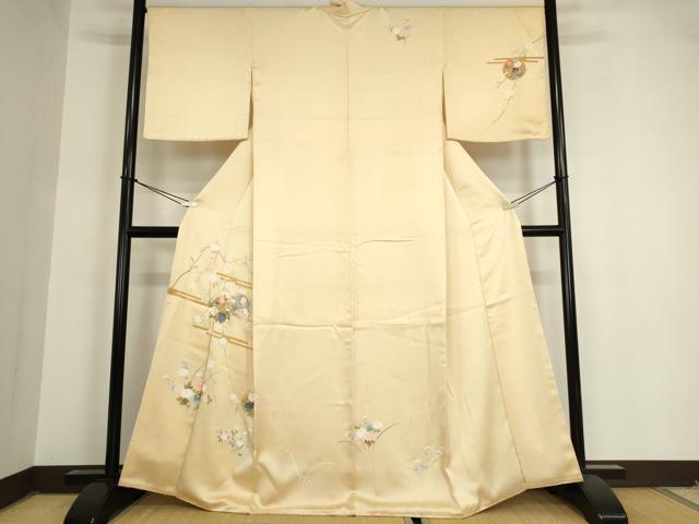 平和屋着物▼訪問着　螺鈿　花丸文　金彩　ますいわ屋扱い　正絹　逸品　DAAX3841az_画像1