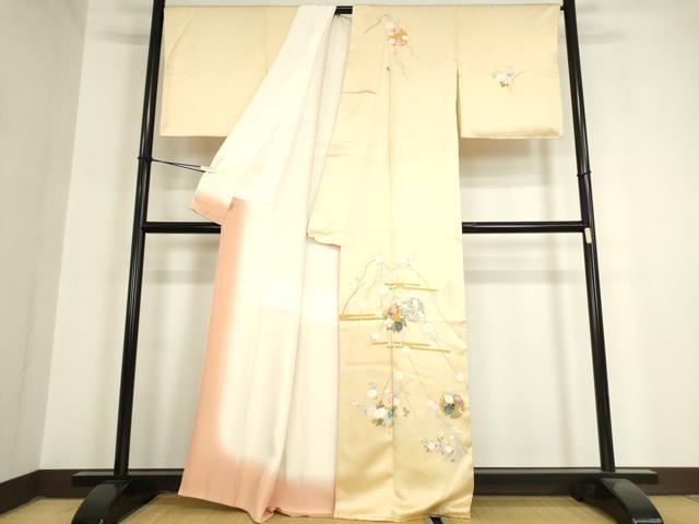 平和屋着物▼訪問着　螺鈿　花丸文　金彩　ますいわ屋扱い　正絹　逸品　DAAX3841az_画像2