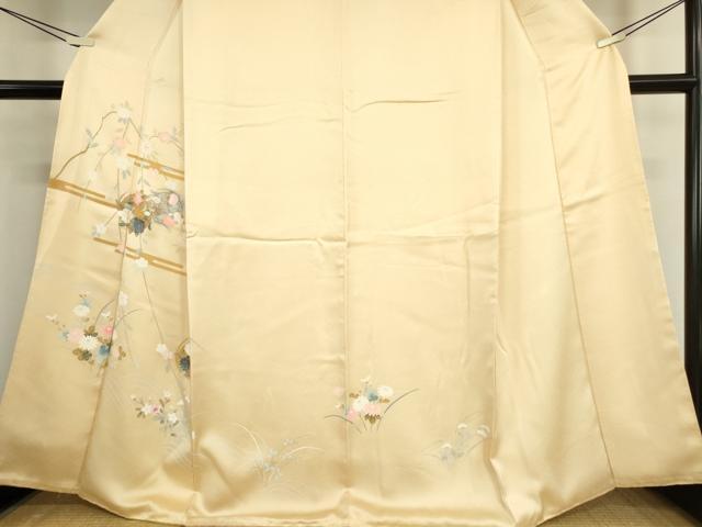 平和屋着物▼訪問着　螺鈿　花丸文　金彩　ますいわ屋扱い　正絹　逸品　DAAX3841az_画像4