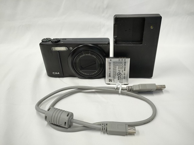 平和屋本店■RICOH リコー cx4 デジタルカメラ 外観良好 ブラック 簡易的な動作確認済み ppp3037_画像1