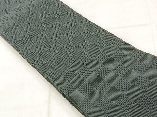 平和屋着物◎男性 本場筑前博多織 角帯 市松文様 正絹 逸品 AABC8785uk_画像1