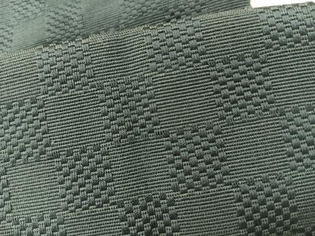 平和屋着物◎男性 本場筑前博多織 角帯 市松文様 正絹 逸品 AABC8785uk_画像2