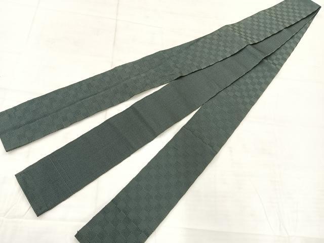 平和屋着物◎男性 本場筑前博多織 角帯 市松文様 正絹 逸品 AABC8785uk_画像3
