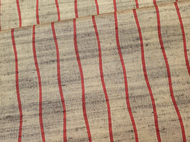 平和屋着物■上質な紬　縦枠間道　正絹　逸品　AAAL6138Abw_画像4