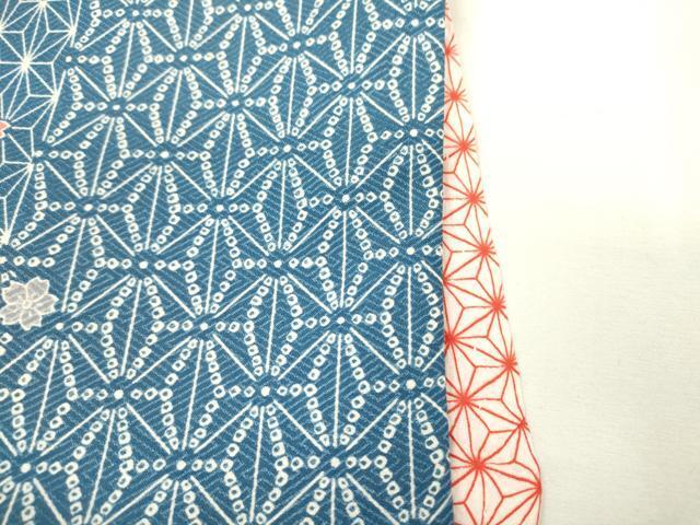 平和屋着物■小紋　麻の葉間道　洗える着物　DAAZ6138fe_画像6