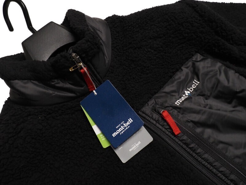 新品正規 mont-bell モンベル 海外限定 切り替え ボアフリース William ジャケット メンズ95(M)ブラック(BLACK) 直営店購入 WUJF611_画像5