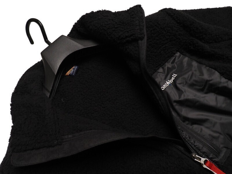 新品正規 mont-bell モンベル 海外限定 切り替え ボアフリース William ジャケット メンズ95(M)ブラック(BLACK) 直営店購入 WUJF611_画像6