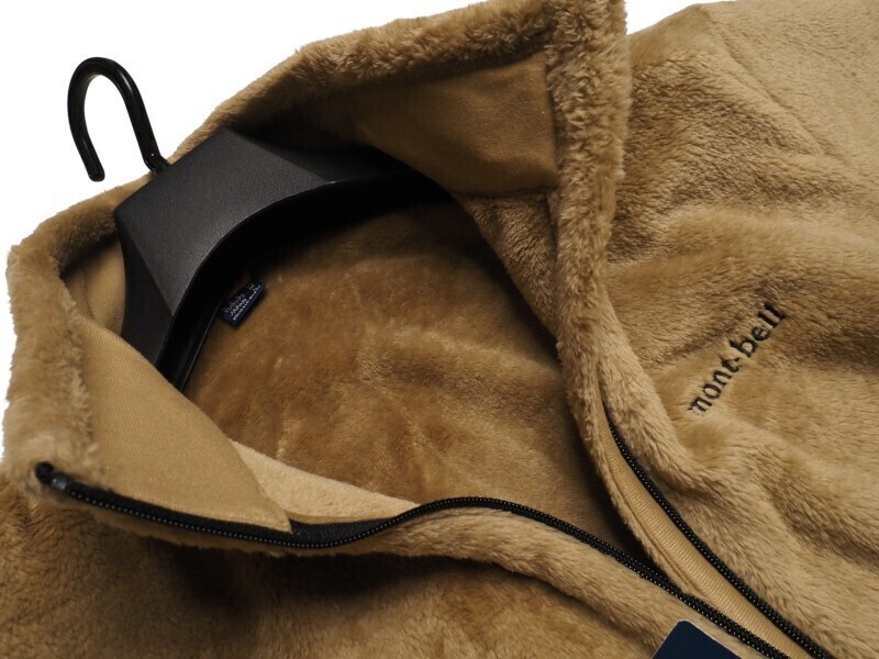 新品正規 mont-bell モンベル 海外限定 フルジップ Isis シェルパ フリース/ジャケット メンズ100(L)ベージュ(BEIGE) FUJF641直営店購入_画像6