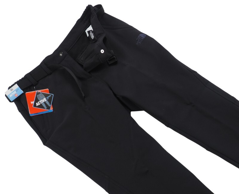 新品正規 ノースフェイス 秋冬厚手 DWR撥水 ストレッチ STRETCH SR ソフトシェル トレッキングパンツ レW85ブラック(BLK) 直営店購入_画像3