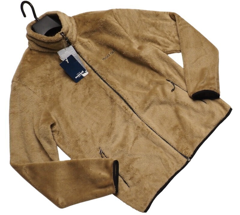 新品正規 mont-bell モンベル 海外限定 フルジップ Isis シェルパ フリース/ジャケット メンズ100(L)ベージュ(BEIGE) FUJF641直営店購入_画像2