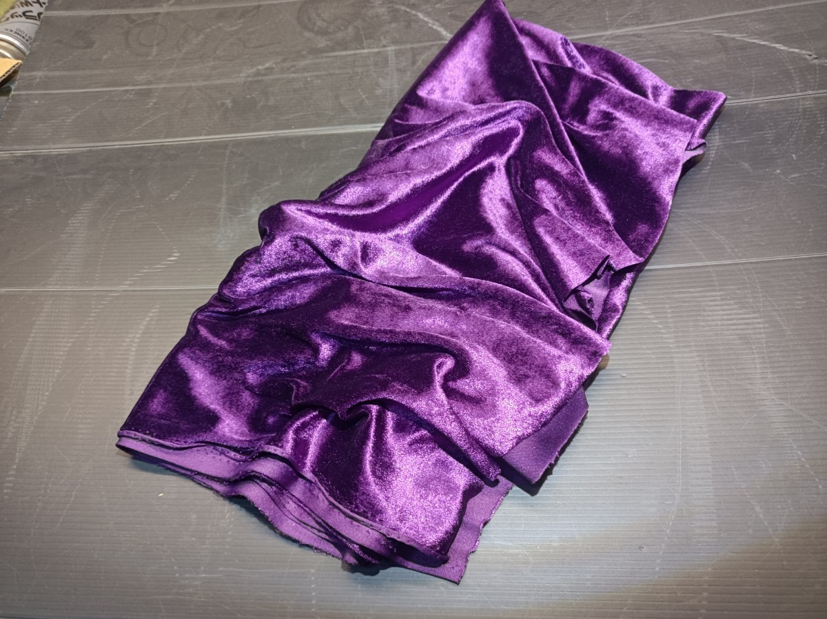 チンチラ シート 生地 ダークパープル デコトラ 街道 暴走 GX71 金華山 CBX MBX ns1 バブ 三段 XJR ハイソ 当時 ディオ 佐田 ジョグ サロン_画像1