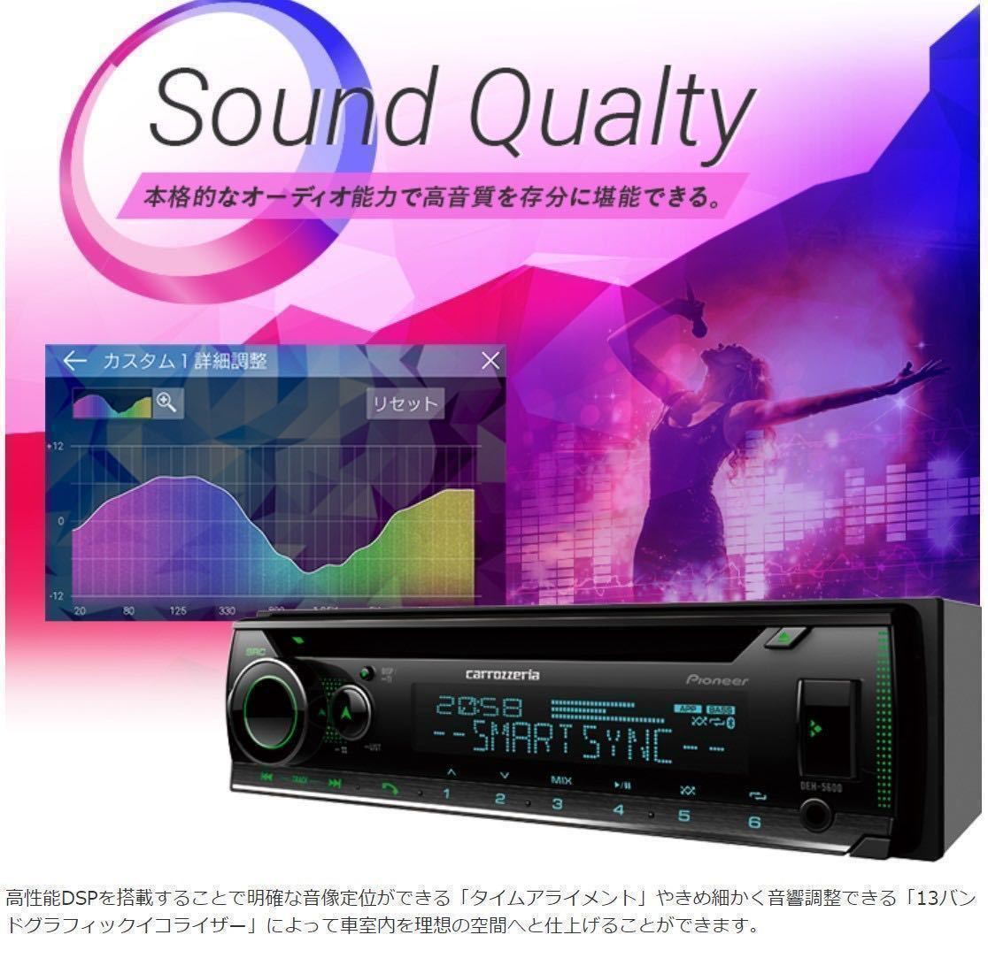 【送料無料】Bluetooth対応!新品24Vオーディオ CD/USB/AM/ワイドFM/AUX デコデコ取付済 カロッツェリアDEH-5600 トラック、ダンプなどに2_画像8