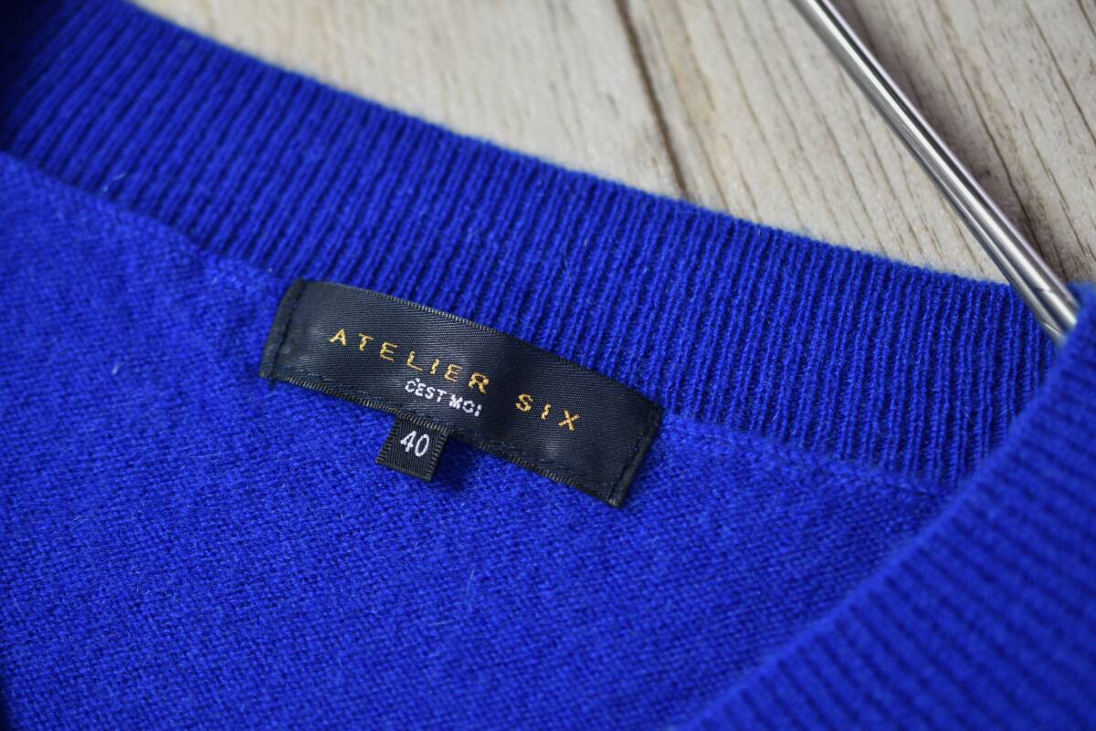アトリエシックス ATELIERSIX カシミヤ混ウールニットチュニック ☆星柄 サイズ40_画像5