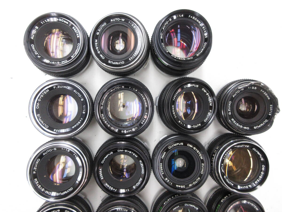(6412N)ジャンク OLYMPUS OM-SYSTEM F.ZUIKO AUTO-S 50mm 1.8 OM-SYSTEM G.ZUIKO AUTO-W 28mm 3.5等オリンパス まとめてセット 15本 _画像2