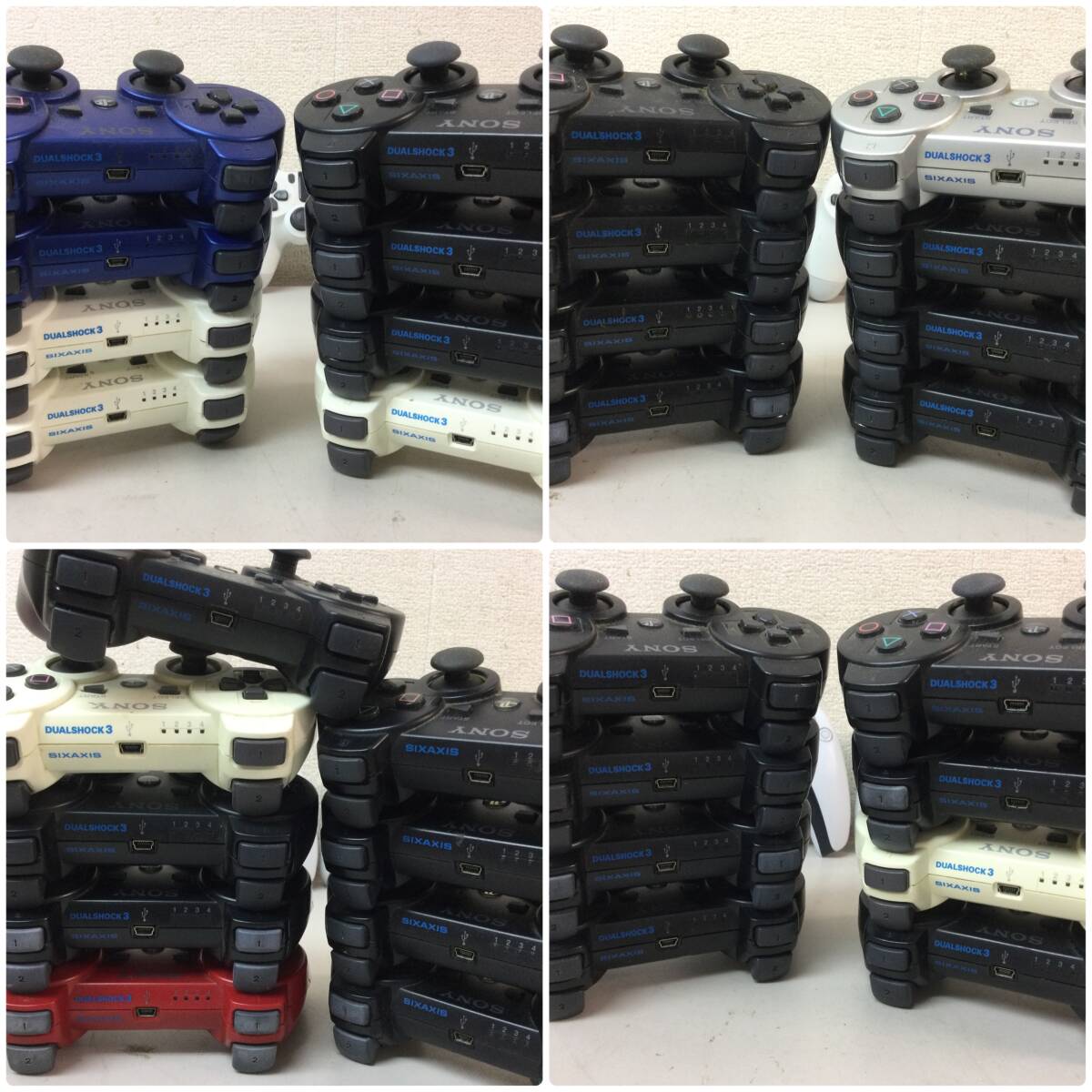 ★ SONY PS3 PS4 PS5 純正 コントローラー 36個 まとめ 通電確認 DUALSHOCK3 SIXAXIS DUALSHOCK4 CUH-ZCT2J DualSense CFI-ZCT1J _画像10