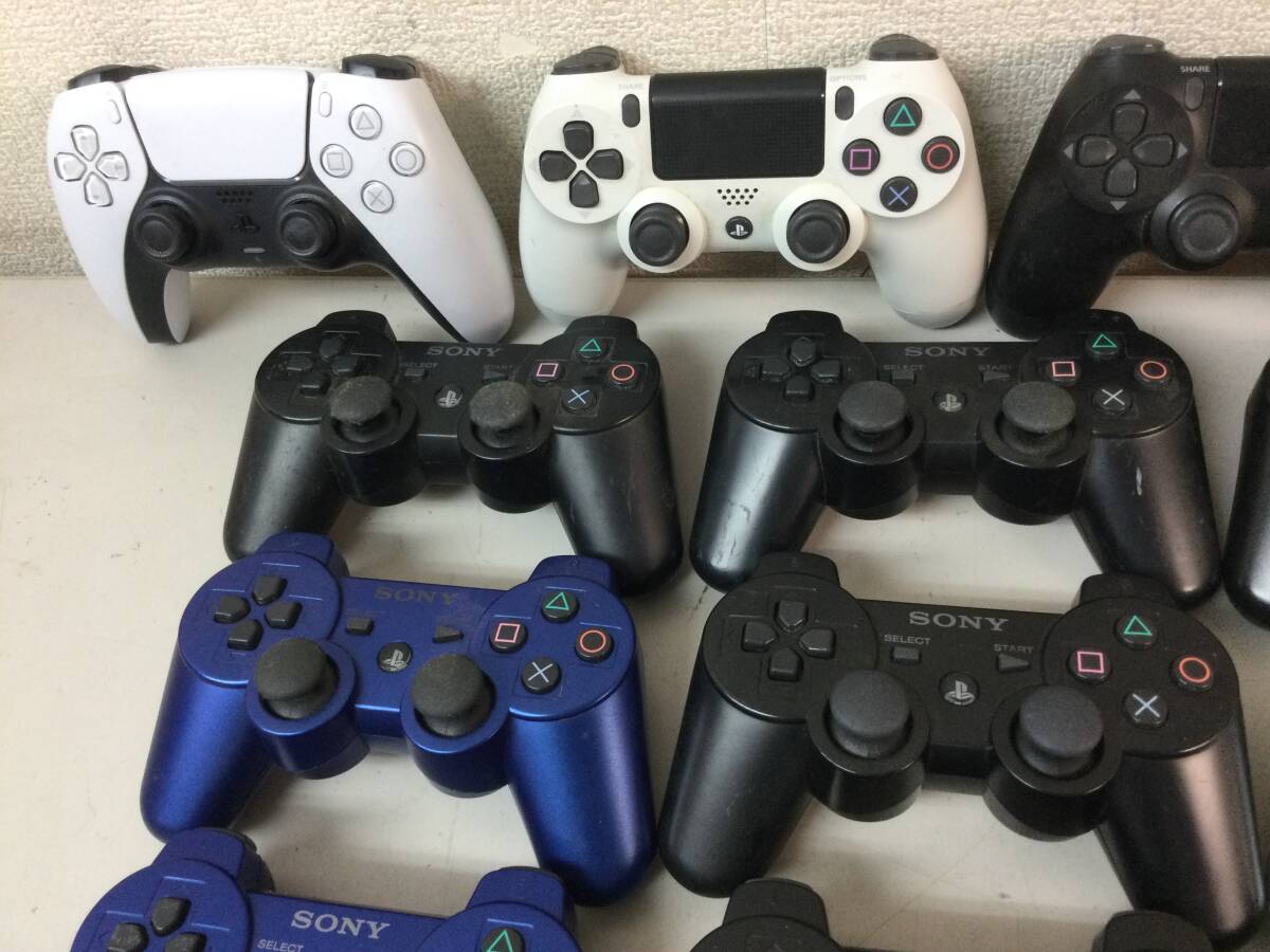 ★ SONY PS3 PS4 PS5 純正 コントローラー 36個 まとめ 通電確認 DUALSHOCK3 SIXAXIS DUALSHOCK4 CUH-ZCT2J DualSense CFI-ZCT1J _画像4