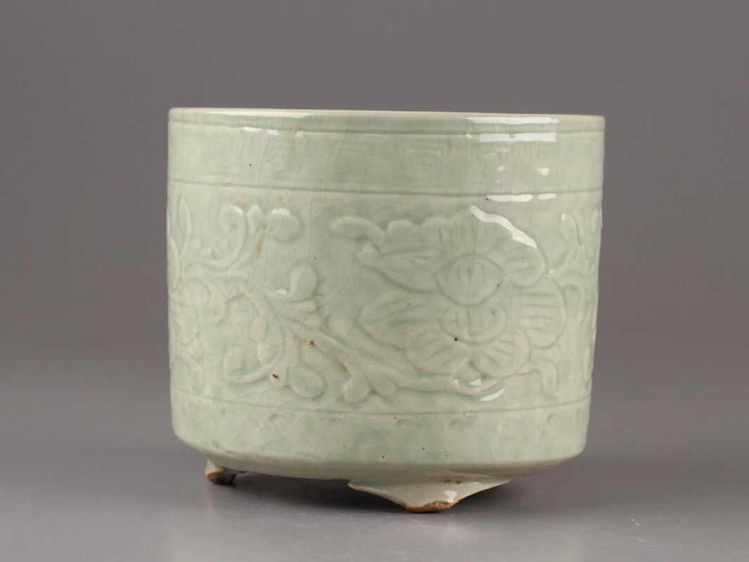  China старый . Tang предмет Song плата селадон курильница времена предмет первоклассный товар первый суп товар D5001