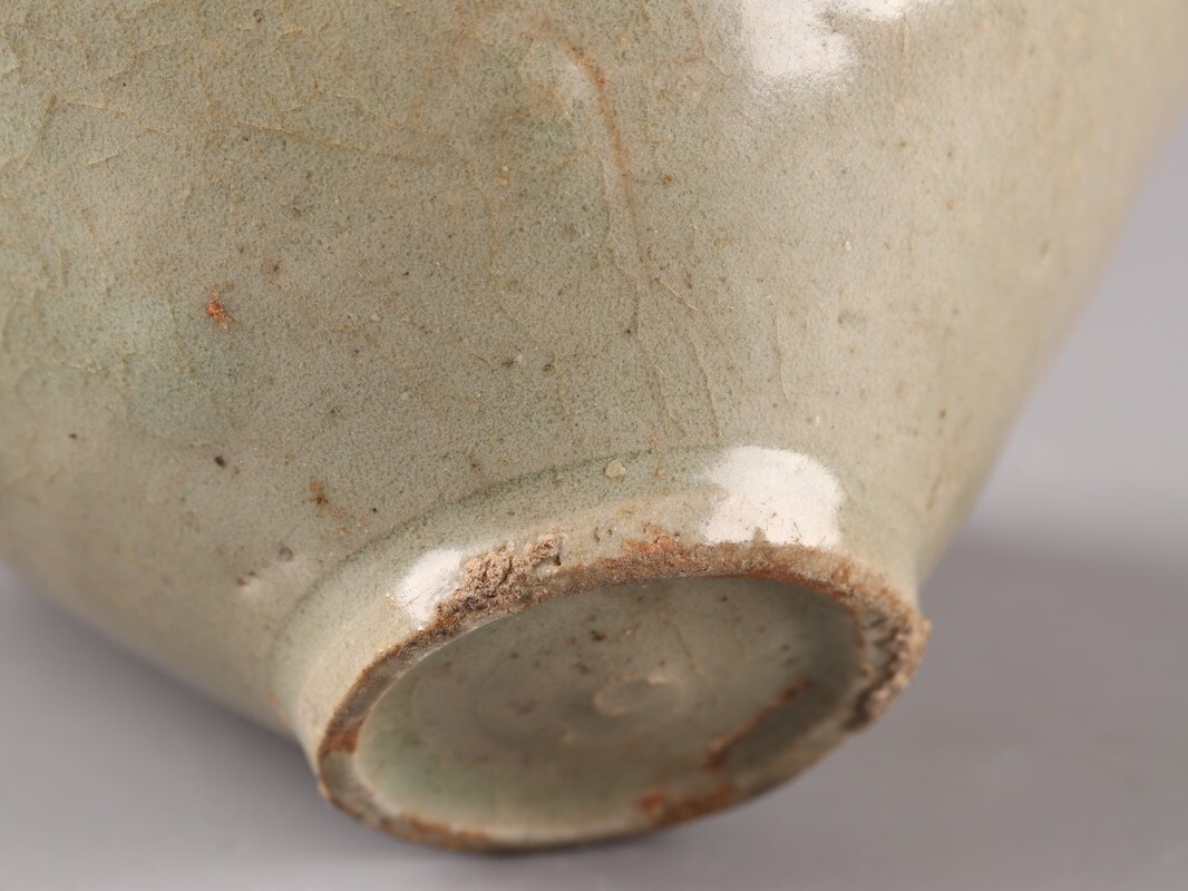 古美術 朝鮮古陶磁器 高麗 青磁 茶碗 時代物 極上品 初だし品 D5308_画像6