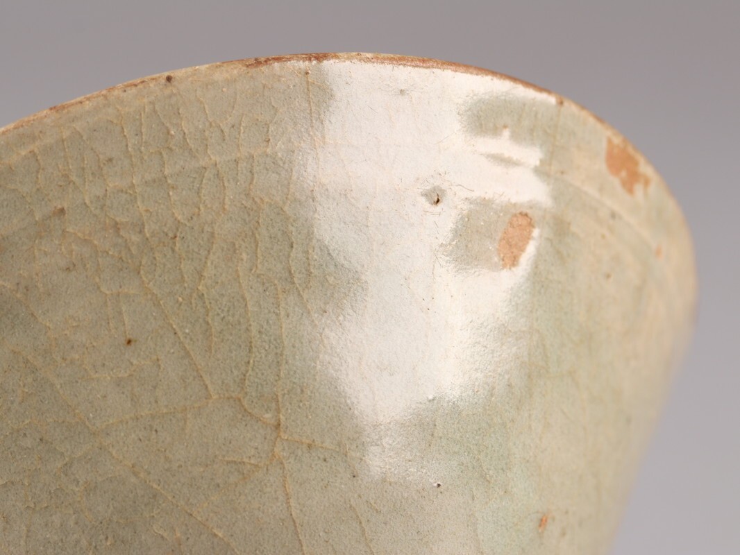 古美術 朝鮮古陶磁器 高麗 青磁 茶碗 時代物 極上品 初だし品 D5308_画像7