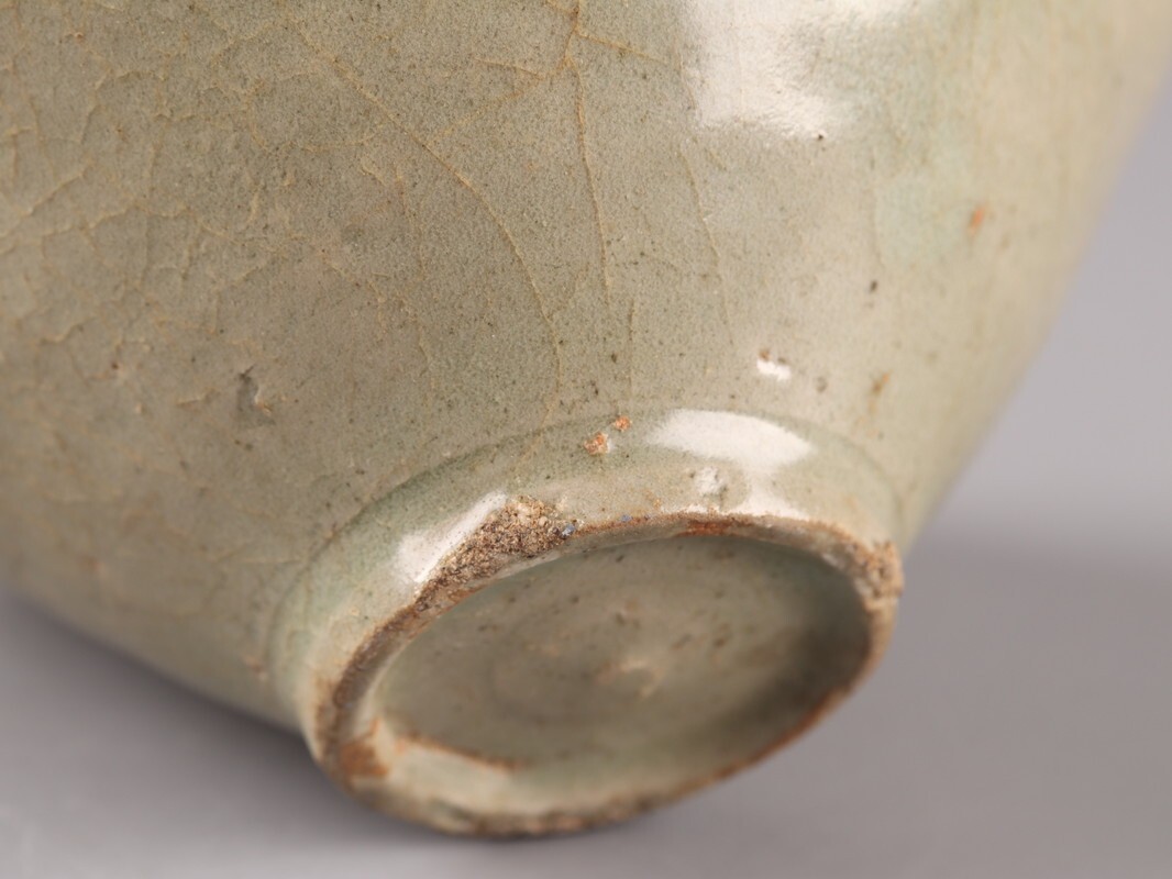 古美術 朝鮮古陶磁器 高麗 青磁 茶碗 時代物 極上品 初だし品 D5308_画像8