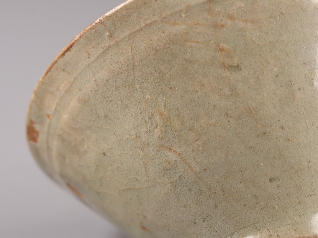 古美術 朝鮮古陶磁器 高麗 青磁 茶碗 時代物 極上品 初だし品 D5308_画像9