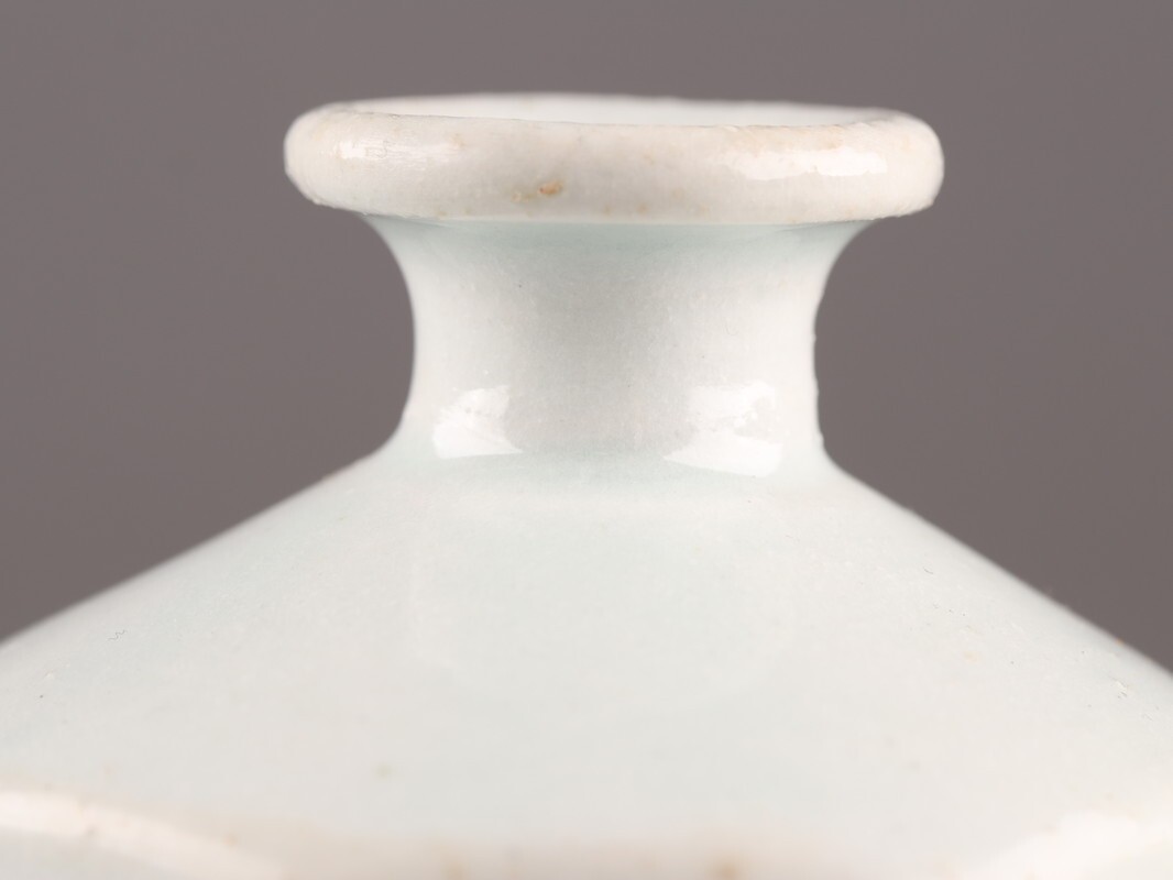 古美術 朝鮮古陶磁器 李朝 白磁 面取 徳利 時代物 極上品 初だし品 D5304_画像6