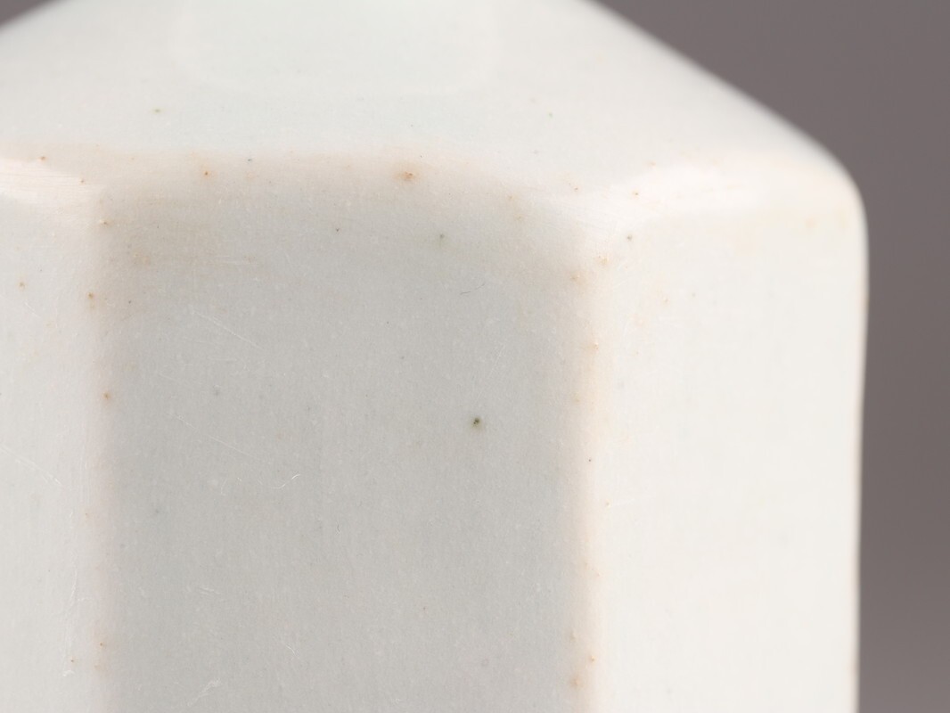 古美術 朝鮮古陶磁器 李朝 白磁 面取 徳利 時代物 極上品 初だし品 D5304_画像7
