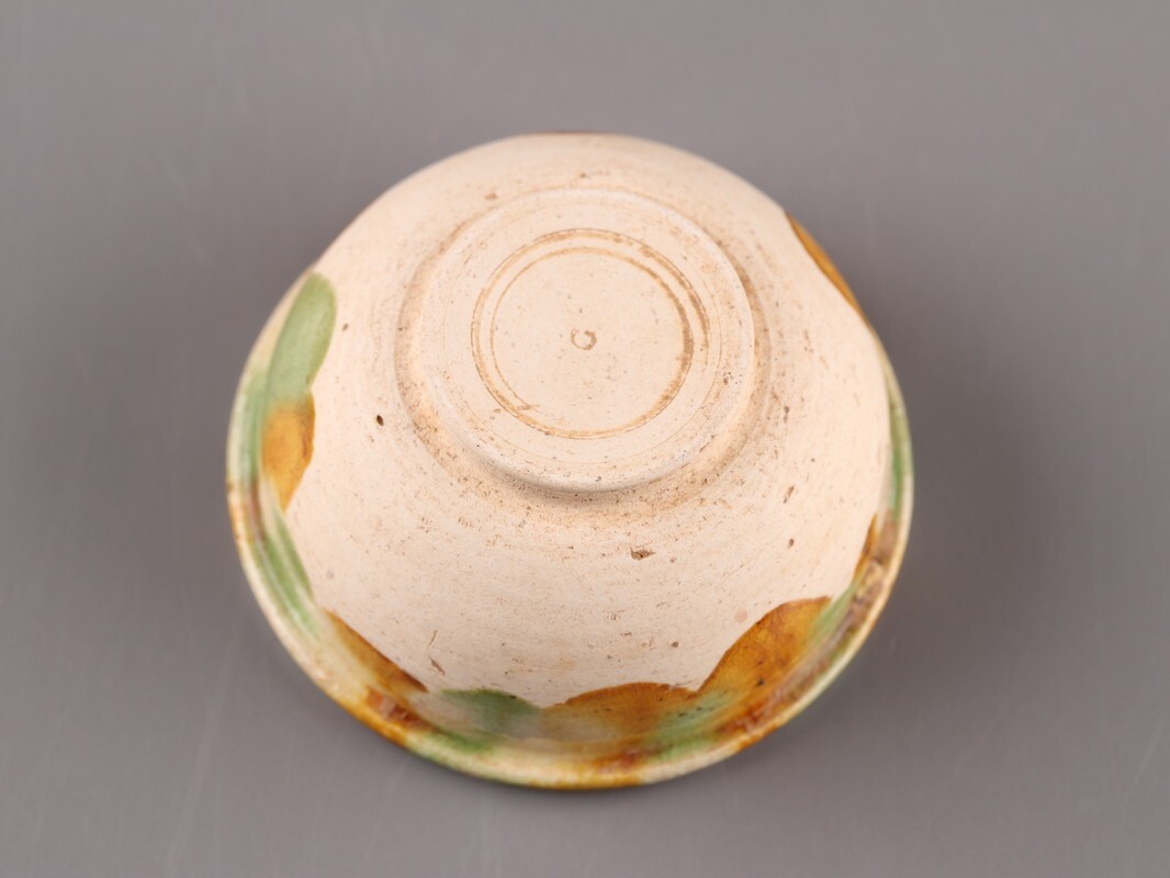 中国古玩 唐物 唐代 唐三彩 茶碗 盃 小壷 三点 時代物 極上品 初だし品 D5366_画像10