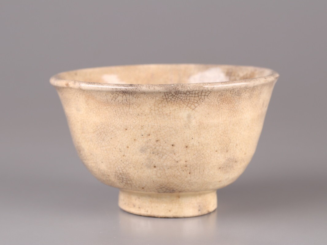 古美術 朝鮮古陶磁器 李朝 雨漏 茶碗 時代物 極上品 初だし品 D5364_画像2