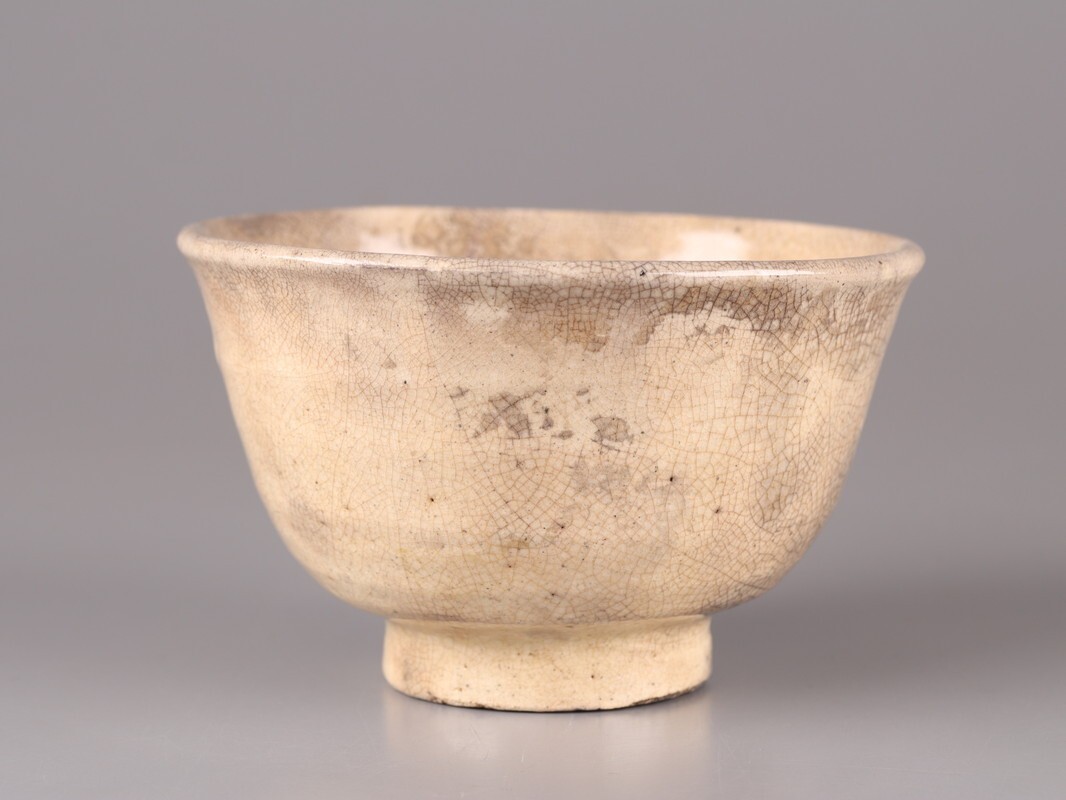 古美術 朝鮮古陶磁器 李朝 雨漏 茶碗 時代物 極上品 初だし品 D5364_画像3