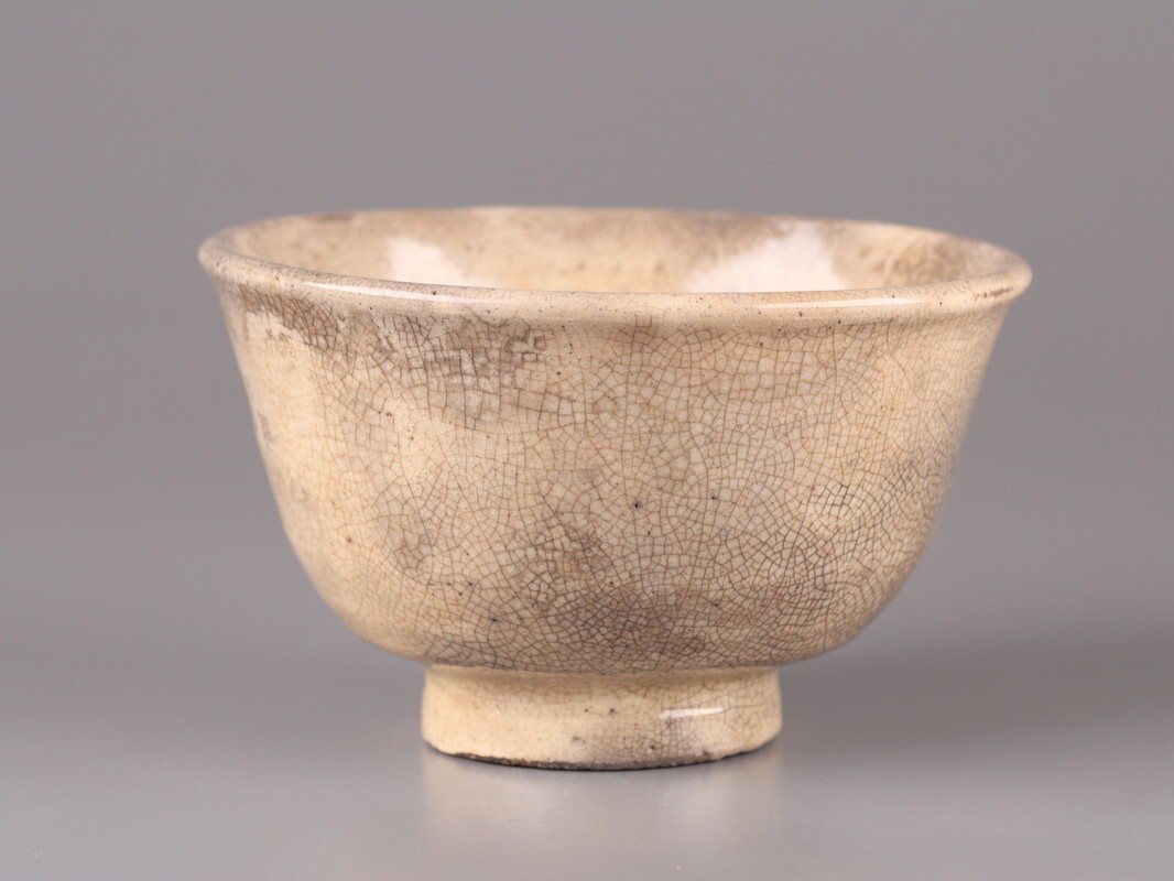 古美術 朝鮮古陶磁器 李朝 雨漏 茶碗 時代物 極上品 初だし品 D5364_画像4