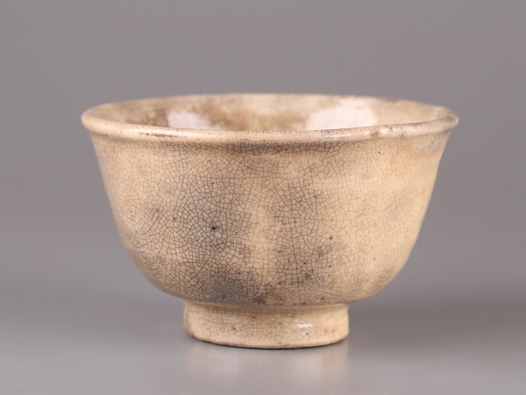 古美術 朝鮮古陶磁器 李朝 雨漏 茶碗 時代物 極上品 初だし品 D5364_画像5