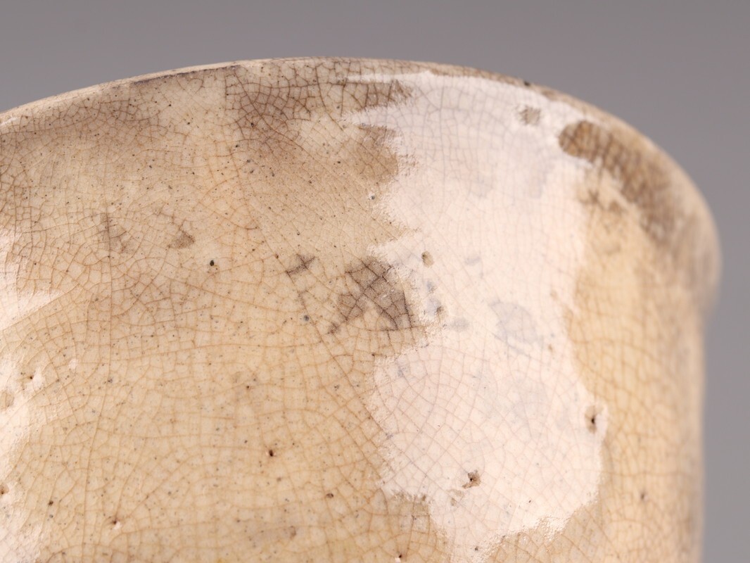 古美術 朝鮮古陶磁器 李朝 雨漏 茶碗 時代物 極上品 初だし品 D5364_画像6