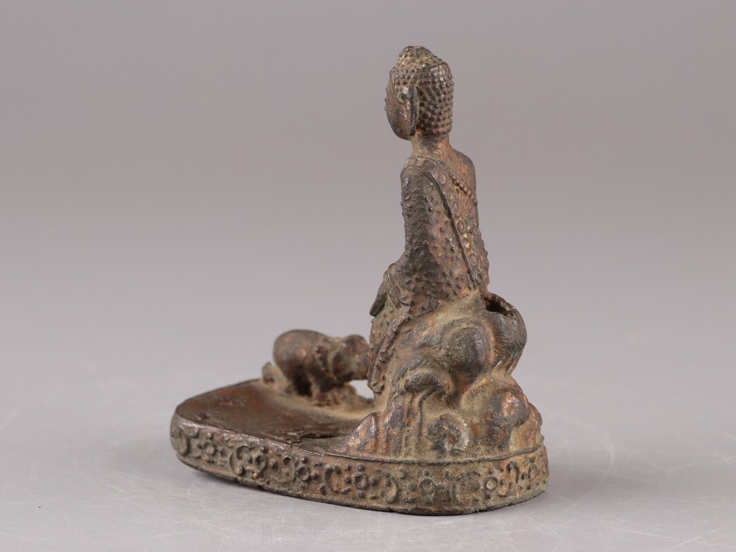 中国古玩 唐物 仏教美術 古銅造 タイ 仏像 時代物 極上品 初だし品 D5357_画像2