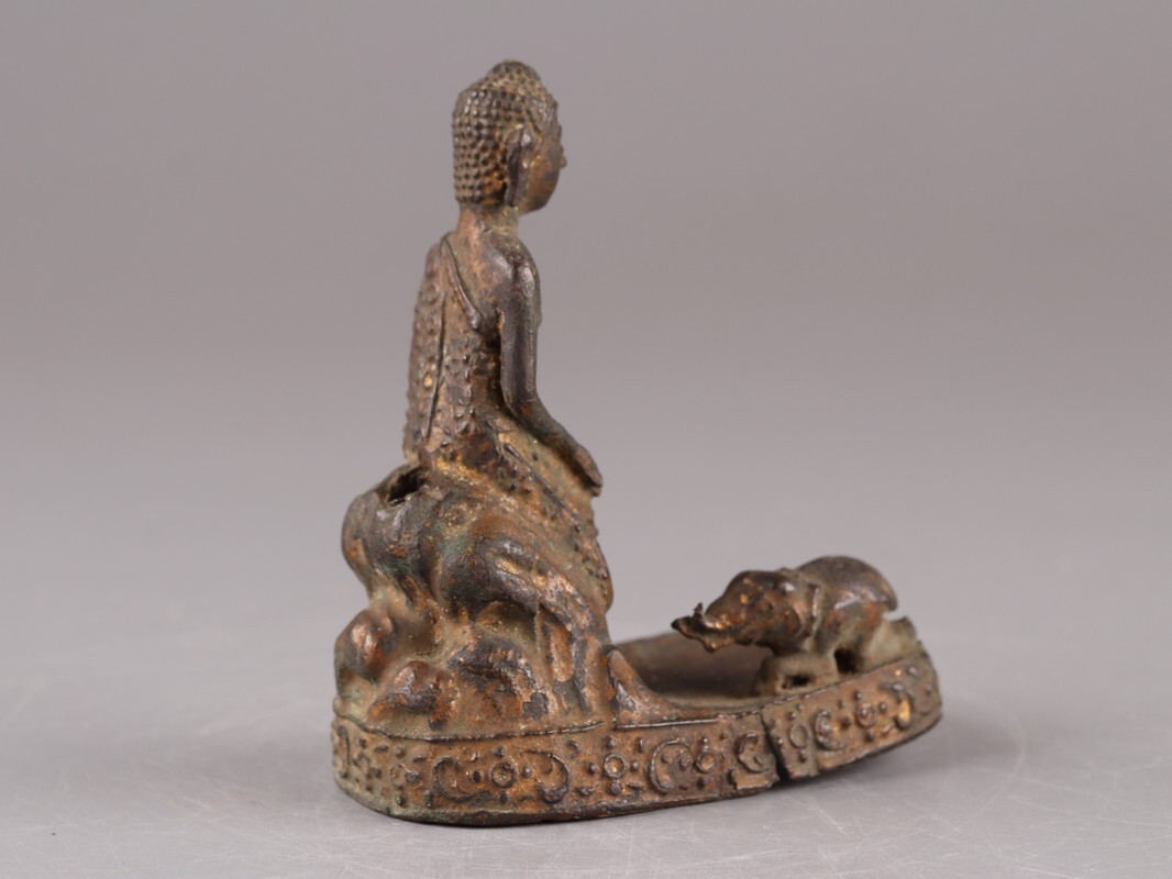 中国古玩 唐物 仏教美術 古銅造 タイ 仏像 時代物 極上品 初だし品 D5357_画像3