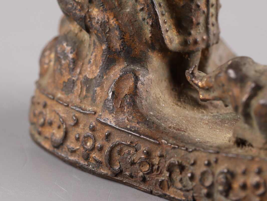 中国古玩 唐物 仏教美術 古銅造 タイ 仏像 時代物 極上品 初だし品 D5357_画像8